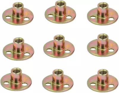 5/16-18 T Nuts Brad Hole Carbon Steel Round Base Screw-In T-Nuts Furniture Hard • $14.42