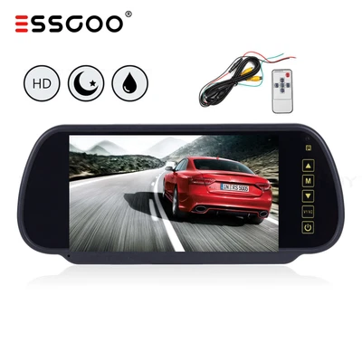ESSGOO 7  Parking Mirror Rear View LCD HD Monitor For Trucks Car Backup Camera • £41.59