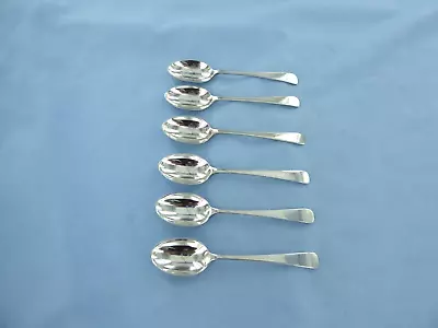 A Vintage Set Of Six Sterling Silver Old English Coffee Spoonslondon 1927. • £70