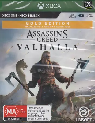 $22.95 • Buy Assassins Creed Valhalla Gold Edition Xbox One Xbox Series X New & Sealed