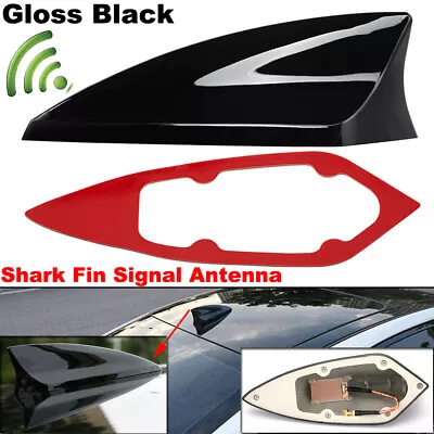 Universal Black Car Shark Fin Antenna Roof FM/AM Signal Radio Aerial Replacement • $12.34