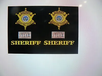 Maricopa County Arizona Old School Sheriff Car Decals 1:64  Two For One Money • $10.99