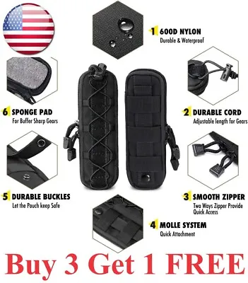 Tactical Knife Sheath Bag Molle Flashlight Holster Pouch Utility Pouches Case  • $7.95