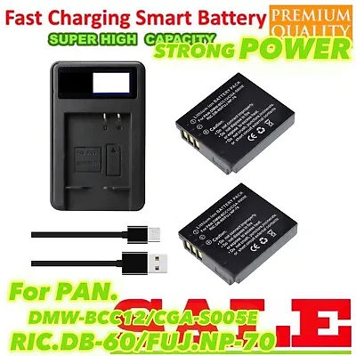 2 Battery +Charger For RICOH DB60 Caplio GR II R3 R4 R5 R30 R40 G600 GX100 GX200 • $62.66