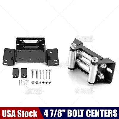 For Honda Pioneer 700 14+ Bumper Winch Mount Plate +4 7/8  Winch Roller Fairlead • $59.13