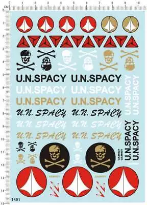 Super Detail Up 1/72 Scale VF-1 U.N.SPACY Macross Model Kit Water Slide Decal • $6.78