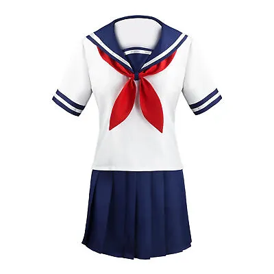 Women Sailor Suit Cosplay Costume Dress School Girl Dress Uniform Cosplay • £26.69