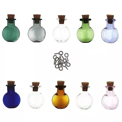  10 Pcs Clear Container With Lid Laboratory Small Bottle Vial • £9.85