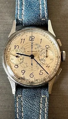 Wittnauer  Vintage Chronograph Watch 33mm St. Steel Case. Swiss Venus Movement. • $850