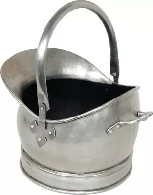 Traditional Coal Bucket Antique Pewter Style Coal Hod Coal Holder Coal Scoop • £69.99