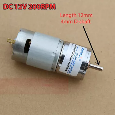 DC 12V 200RPM Slow Speed Micro Small 28mm Gear Motor Full Metal Gearbox Reducer • $10.75