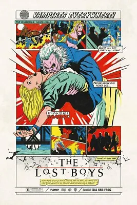 THE LOST BOYS By Florey LE # Xx/250 Litho Movie Poster 24x36 * Mondo *🩸 • $139.99