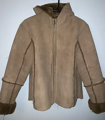 £16 • Buy Vintage Y2K Etam Faux Fur Sheepskin Hooded Coat - Afghan Style - Size 14 VGC K5*