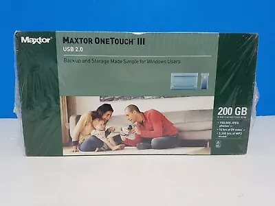 Maxtor One Touch III 200gb Usb 2.0 BRAND NEW SEALED • $49.99