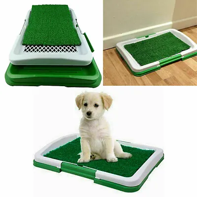 £12.59 • Buy Pet Dog Toilet Mat Indoor Restroom Training Grass Potty Pad Loo Tray Large Puppy