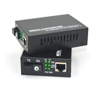 Fast Ethernet Fiber Media Converters SC 10/100M Singlemode 20Km 40Km 60Km 80Km • $35.70