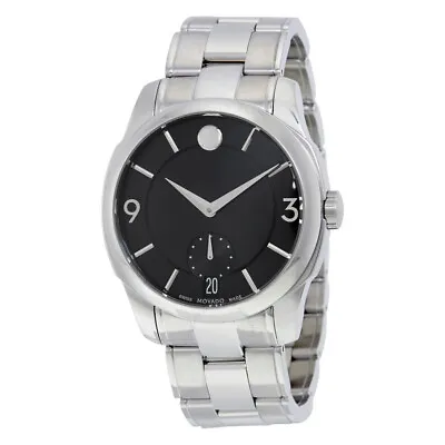 Movado Men's LX Black Dial Stainless Steel Watch Model No. 0606626 MSRP: $1036 • $399