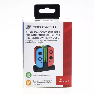 3rd Earth Quad 4-in-1 Joy-Con Charger For Nintendo Switch & OLED Controllers • $26