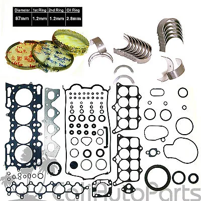 98-01 Honda Prelude 2.2L H22A4 DOHC 16V VTec Gasket Engine Rebuild RE-RING KIT • $154.95