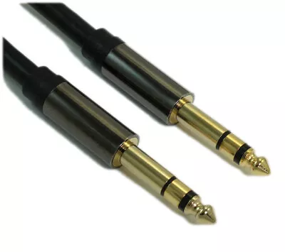 3ft Premium 1/4inch Stereo TRS Phono Cable  Male To Male  18AWG  Gold Plated • $5.84