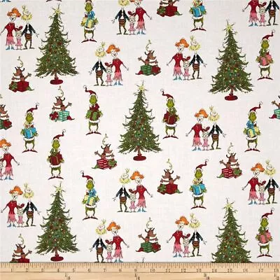 £6.50 • Buy Whoville How The Grinch Stole Christmas Dr Seuss Cotton Fabric FQ Half Metre