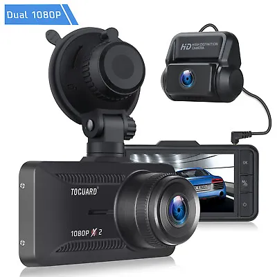 $72.99 • Buy TOGUARD Dual Dash Cam 1080P Front And Rear Camera Car DVR Recorder Night Vision