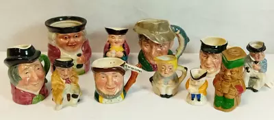 TOBY JUGS Collection X 11 Inc Royal Doulton & Kelsboro Ware Assorted Sizes • £9.99