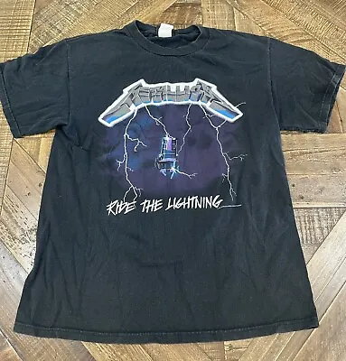 Vintage 1994 Metallica ''Ride The Lightning'' Tee Giant Tag Med Music T-Shirt OG • $99.99