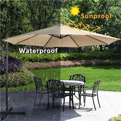 Cantilever Parasol Outdoor Sun Shade Banana Umbrella Hanging 3 With Cross Base • £79.99