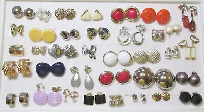 Vintage Lot All Clip On Earrings Goldette Monet Marvella • $17.99