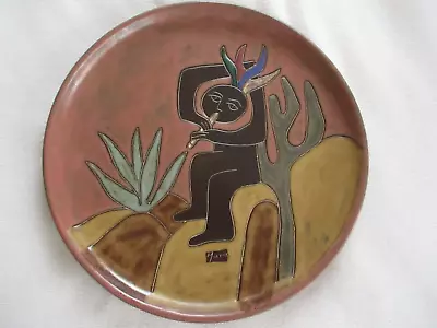 Vintage Mara Of Mexico Kokopelli  Platter Plate 12 Inch  Wall Hanging Abstract • $48