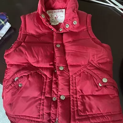 True Religion Goose Down Puffer Quilted Nylon Full Zip & Snap Vest Women XSmall • $9.99