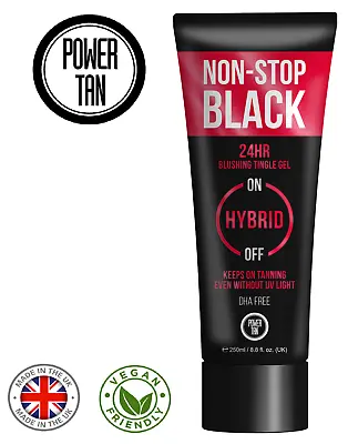£16.90 • Buy Power Tan Non-Stop Black Tingle Gelee Hybrid UV Sunbed Tanning Lotion 250ml
