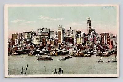 Postcard Skyline Manhattan New York City NY Detroit Pub Vintage K15 • $4.99