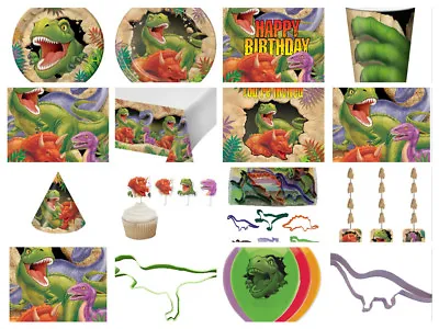 £2.49 • Buy Dino Blast Dinosaur Party Birthday Cups Plates Napkins Invites Candles Loot Bags