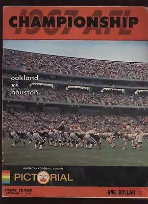 1967 AFL Championship Program Houston Oilers @ Oakland Raiders • $200