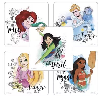 25 Disney Princess Adventure Ready Stickers Party Favors Moana Mulan Ariel  • $3.65