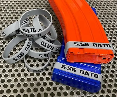 10 PACK Of  5.56 NATO Magazine ID Bands PREMIUM QUALITY THICKER Free Shipping! • $16.99