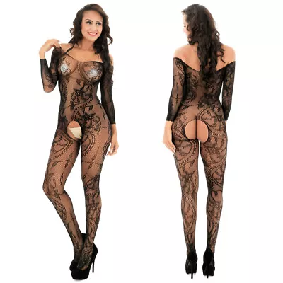 Romantic Fishnet Mesh Body Stocking Bodysuit Nightwear Lingerie Dress Style 606 • $9.19