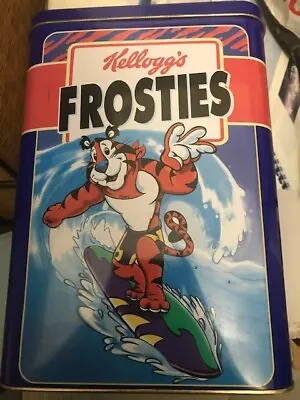 Kellogg's Frosties Vintage Tin.  Rare Vintage Frosties Cereal Tin • £20