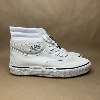 Vans CAP MASH HI LX WHITE BLACK CREAM SK8 SIZE 11.5 SKATE SHOE HALF CAB • $58.50