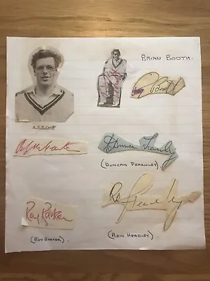 £4 • Buy Ex WORCESTERSHIRE 1960’S CRICKETERS (Carter,Fearnley,Headley,Barker)SIGNED PAGE.