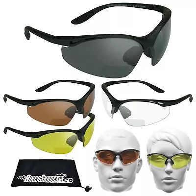 Safety Bifocal Reading Sunglasses Sun Reader Glasses Z87 Cycling Golf Motorcycle • $13.99