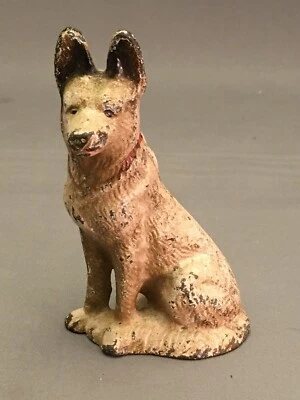 $35.95 • Buy Vintage Hubley ? Cast Iron German Shepherd Sitting 3  Tall Antique ? Nice!