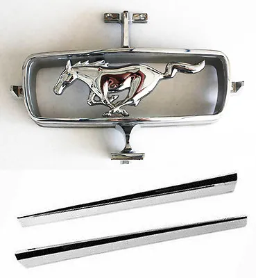 NEW! 1964 - 1965 FORD Mustang Chrome Grill Ornament Horse And Corral Pony & Bars • $179.95