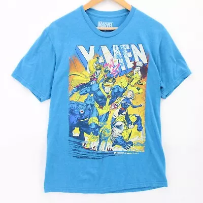 Marvel X-Men Shirt Mens Bluse Short Sleeve SuperHeros Comics Graphic Logo Medium • $12.99
