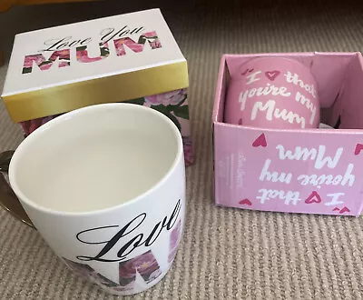 Crown Concepts & Kmart Mug Bundle Gold Tone Handle & Gift Box Mothers Day Gifts • $9