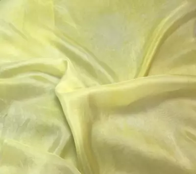 Hand Dyed SUNSHINE YELLOW China Silk HABOTAI Fabric • $11.99