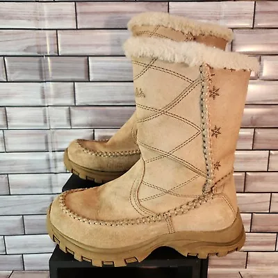 Cabelas Snow Boots Womens Size 7D Thinsulate Insulation Fur Lined Tan • $15.99