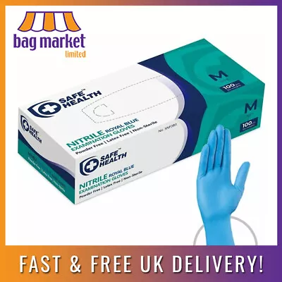 Disposable Blue Nitrile Examination Gloves | Latex & Powder Free / Ambidextrous • £29.99